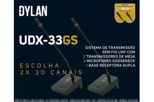 Microfone Dylan Sem Fio UDX-33GS Com Kit Gooseneck