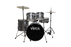 Bateria X Pro Viper 1320  Grey  Completa com Banco e Pratos