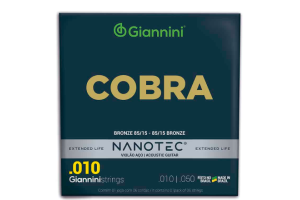 Encordoamento de Violão Giannini Nanotec Cobra  Aço 0.10 Bronze 85/15 