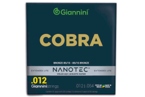 Encordoamento de Violão Giannini Nanotec Cobra  Aço 0.12 Bronze 85/15 