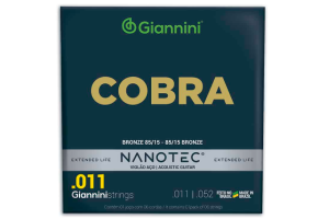 Encordoamento de Violão Giannini Nanotec Cobra  Aço 0.11 Bronze 85/15 